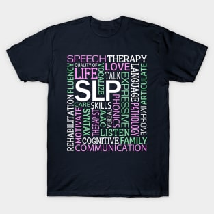 Speech Language Pathologist Speech Therapist Therapy Word Art T-Shirt